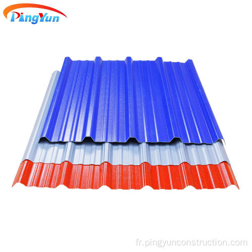 Feuille de toiture en PVC en plastique trapézoïdal pour les industries